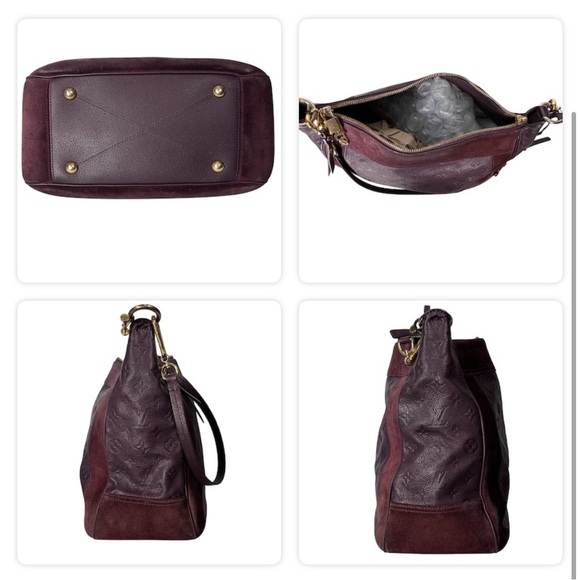 Louis Vuitton Empreinte Leather Bag Purple Audacieuse Suede Purse Authentic - Picture 7 of 16